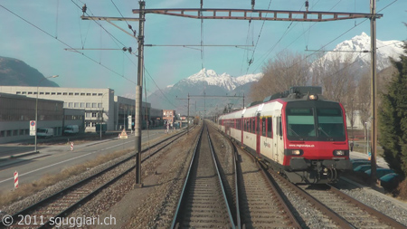 Vista dalla cabina - FFS RBDe 560 (Domino)